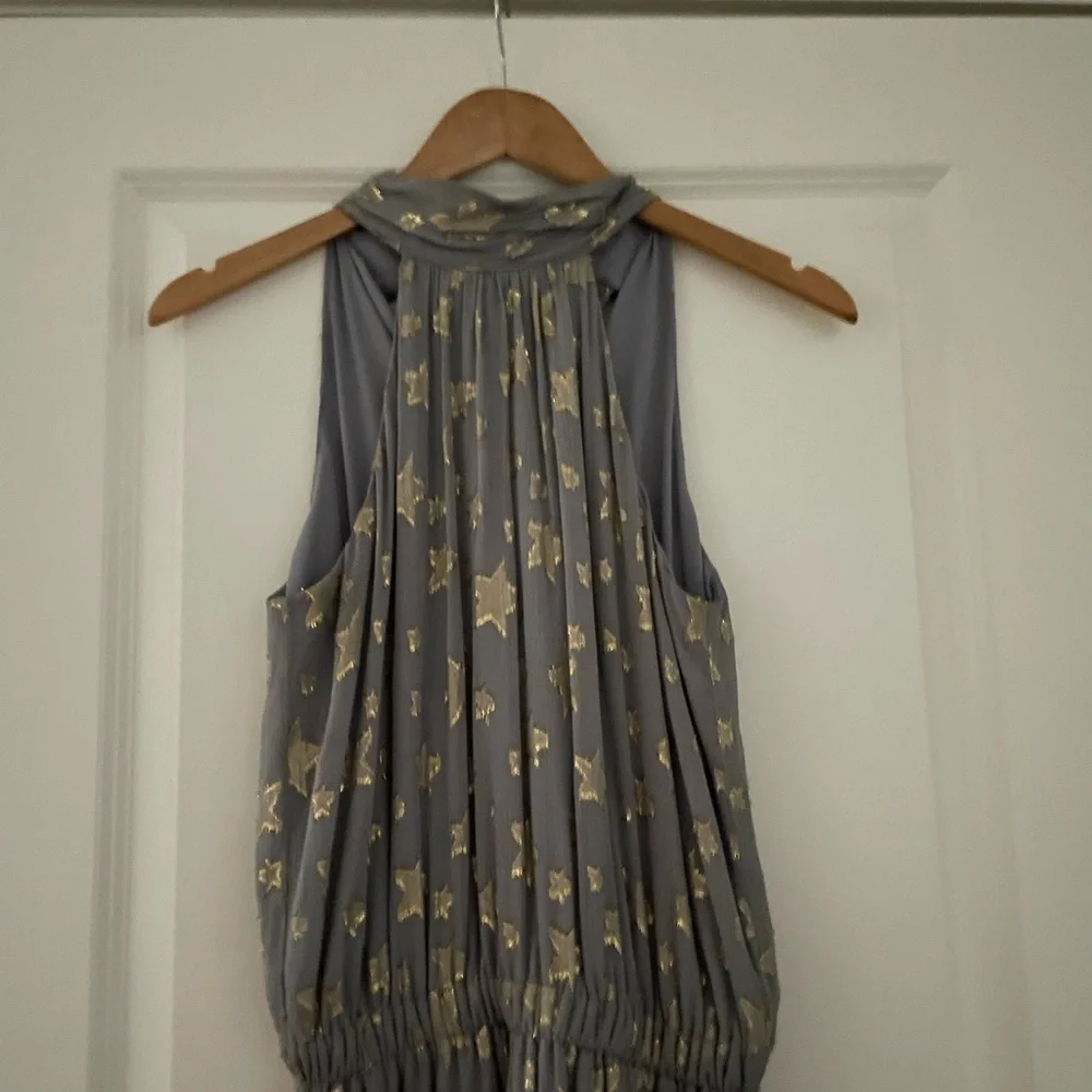 Ramy Brook Ebony Silk Star Print Midi Dress